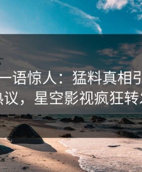 圈内人一语惊人：猛料真相引发全网热议，星空影视疯狂转发