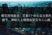 樱花视频盘点：花絮7个你从没注意的细节，神秘人上榜理由罕见令人心跳