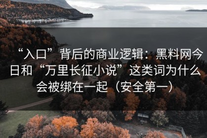 “入口”背后的商业逻辑：黑料网今日和“万里长征小说”这类词为什么会被绑在一起（安全第一）